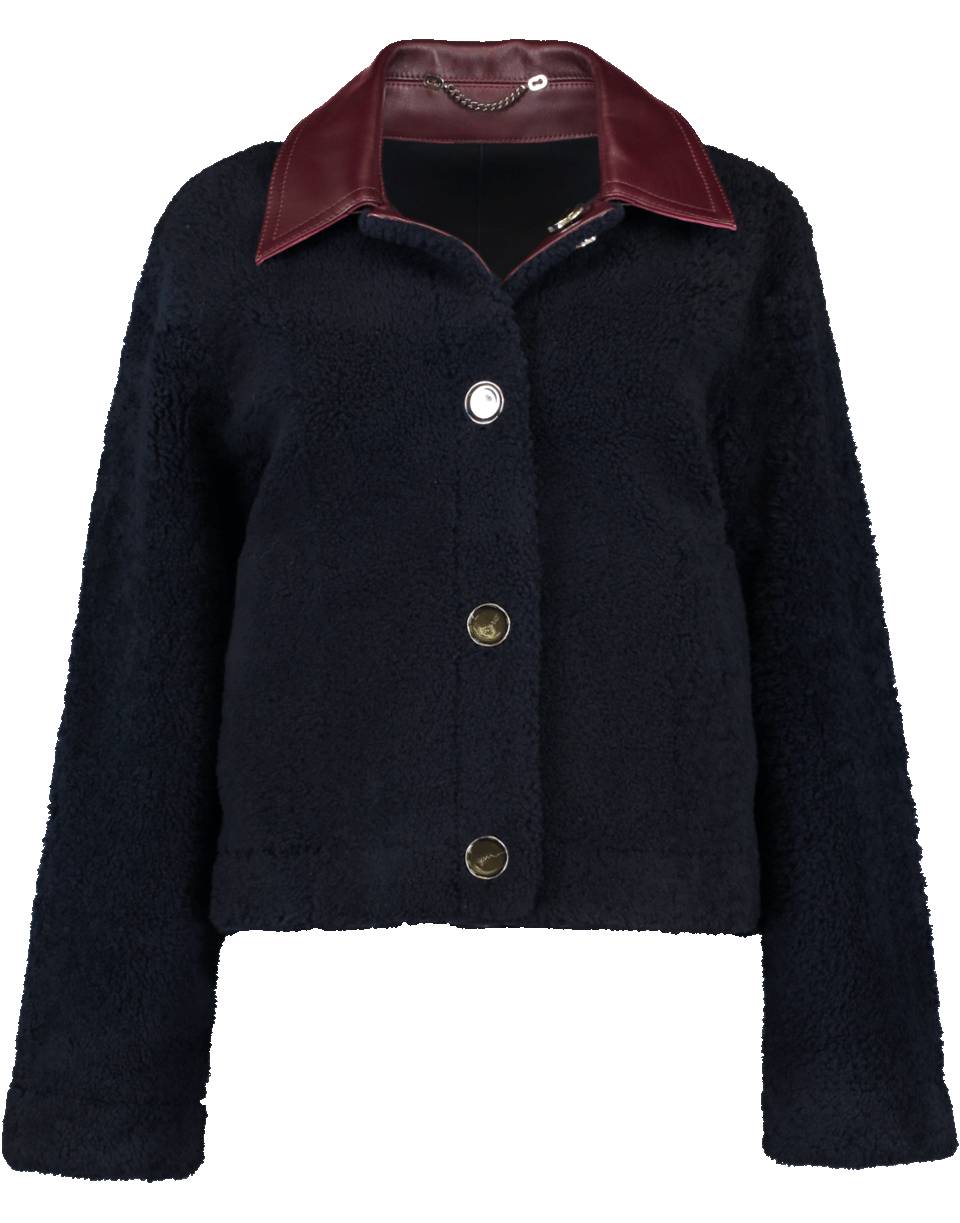 VICTORIA VICTORIA BECKHAM-Reversible Jacket-NVY/GARN