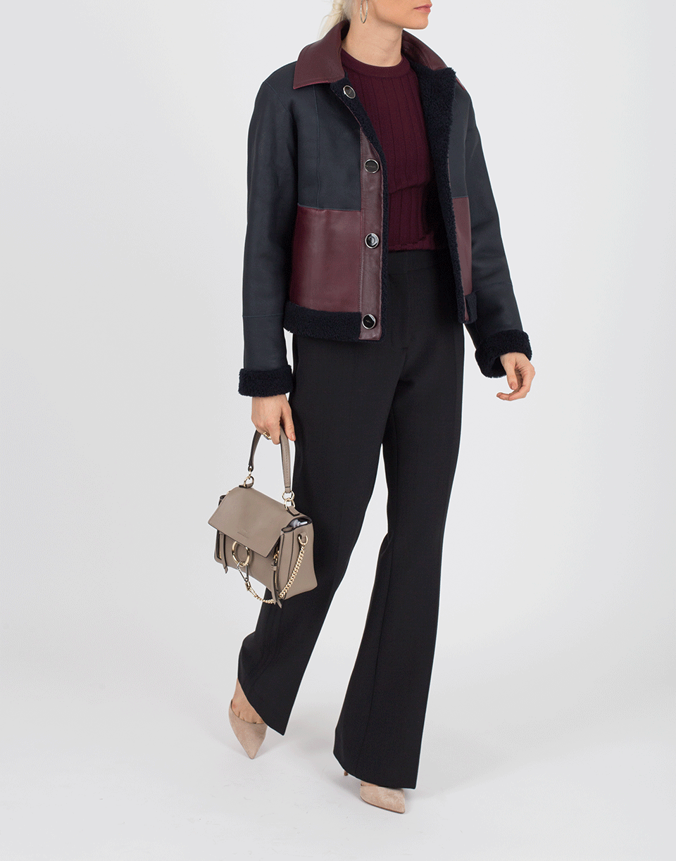 VICTORIA VICTORIA BECKHAM-Reversible Jacket-NVY/GARN
