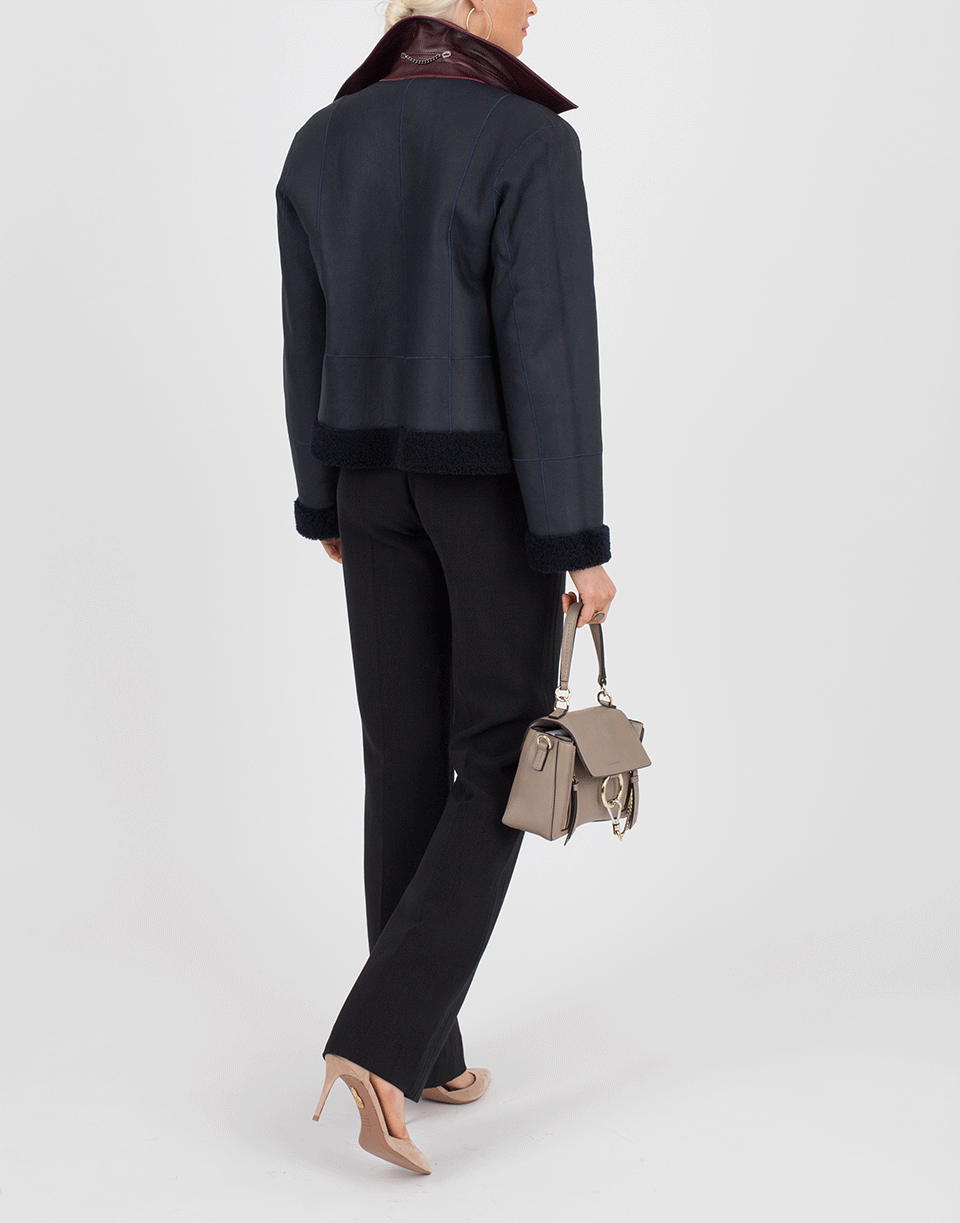 VICTORIA VICTORIA BECKHAM-Reversible Jacket-NVY/GARN