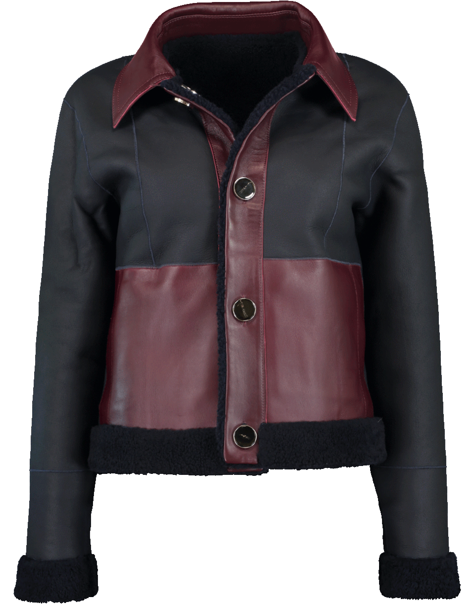 VICTORIA VICTORIA BECKHAM-Reversible Jacket-NVY/GARN