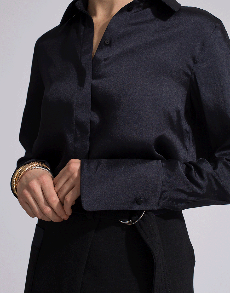 VICTORIA VICTORIA BECKHAM-Pleated Front Wrap Skirt-