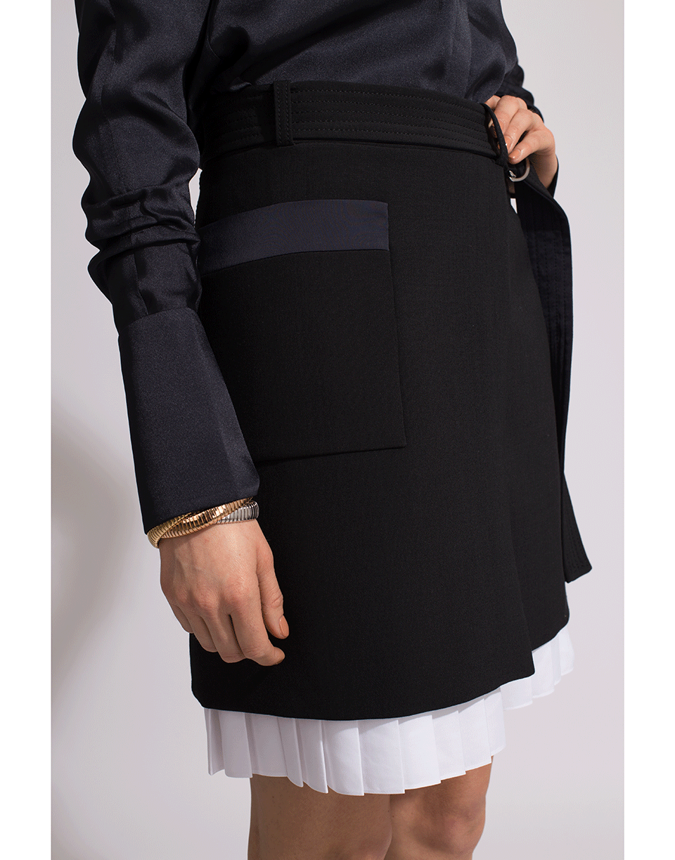 VICTORIA VICTORIA BECKHAM-Pleated Front Wrap Skirt-