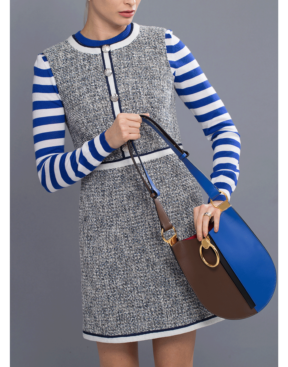 VICTORIA VICTORIA BECKHAM-Shift Seam Stripe Sweater-