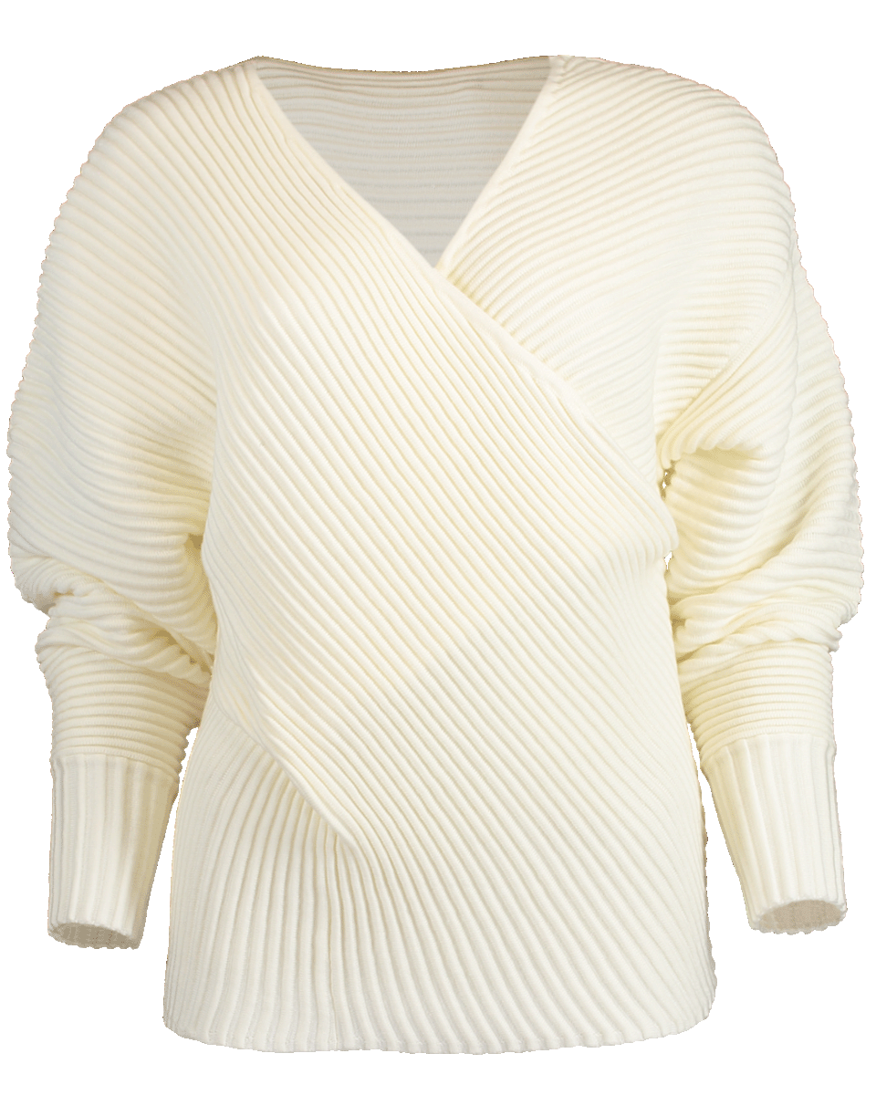 VICTORIA VICTORIA BECKHAM-Drape Front Sweater-