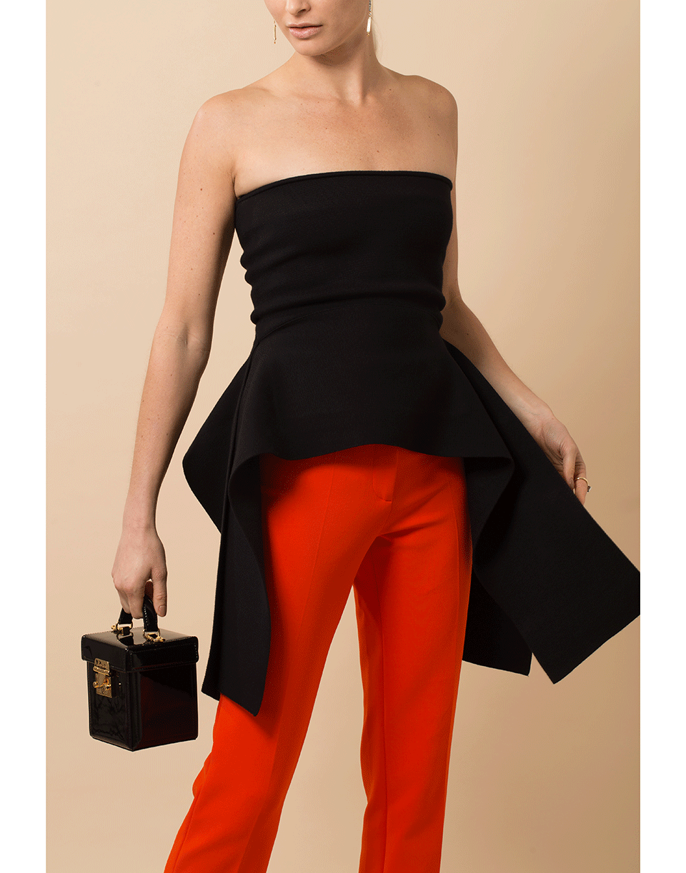 VICTORIA VICTORIA BECKHAM-Strapless Peplum Top-