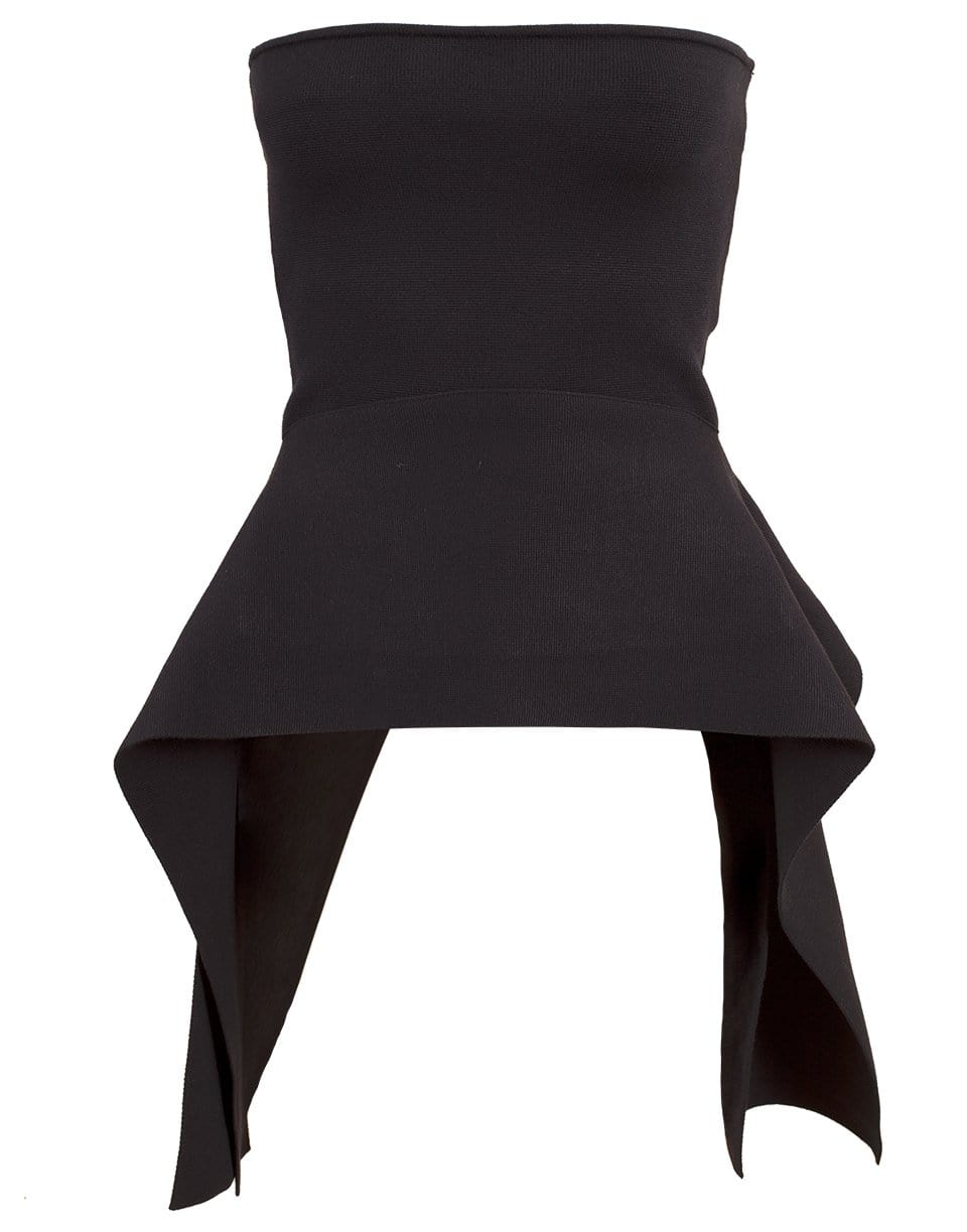 VICTORIA VICTORIA BECKHAM-Strapless Peplum Top-