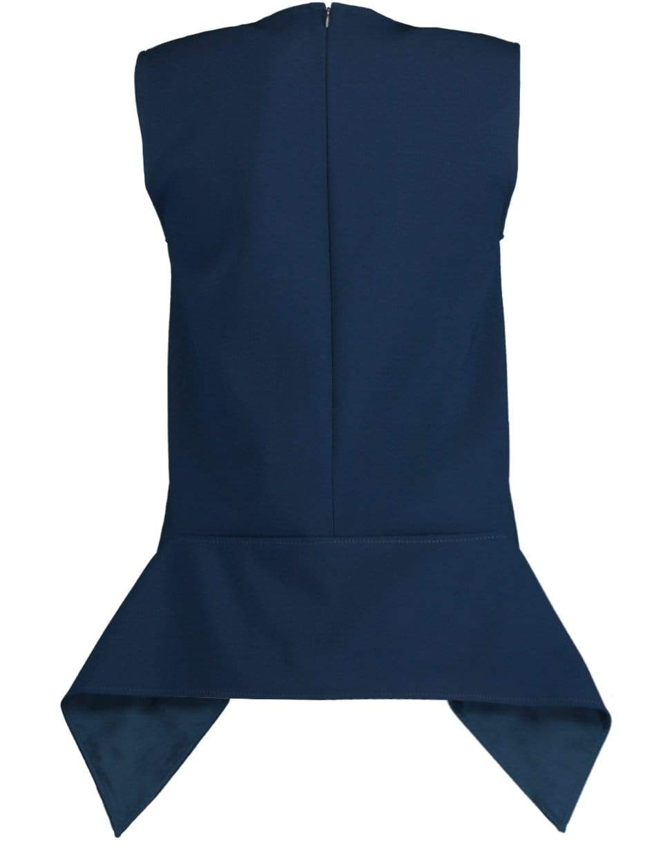 VICTORIA VICTORIA BECKHAM-Petrol Draped Shell Top-