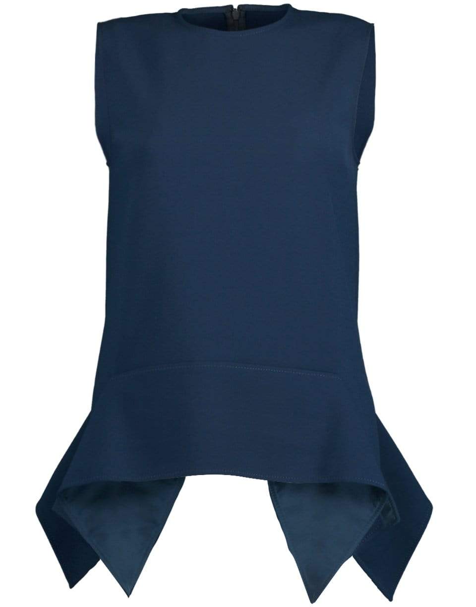 VICTORIA VICTORIA BECKHAM-Petrol Draped Shell Top-