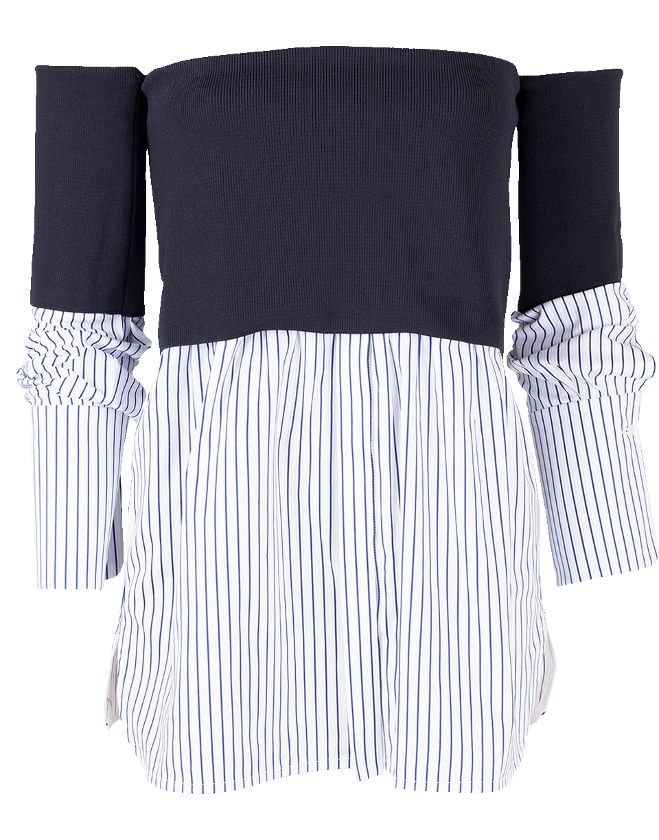 VICTORIA VICTORIA BECKHAM-Off Shoulder Shirt-