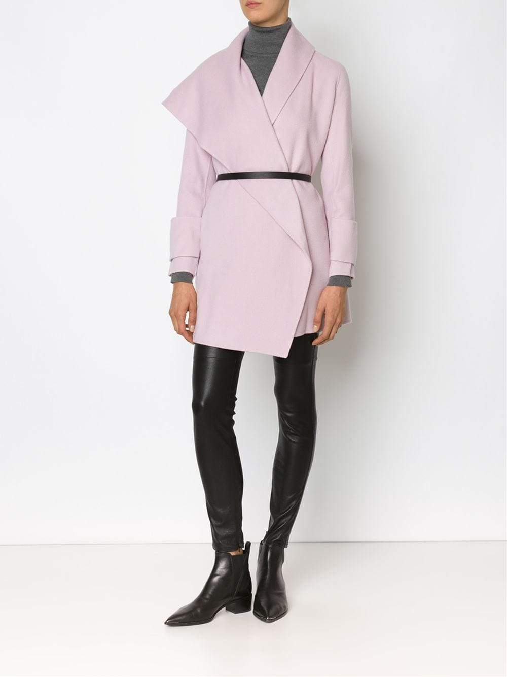 VINCE-Drape Neck Coat-