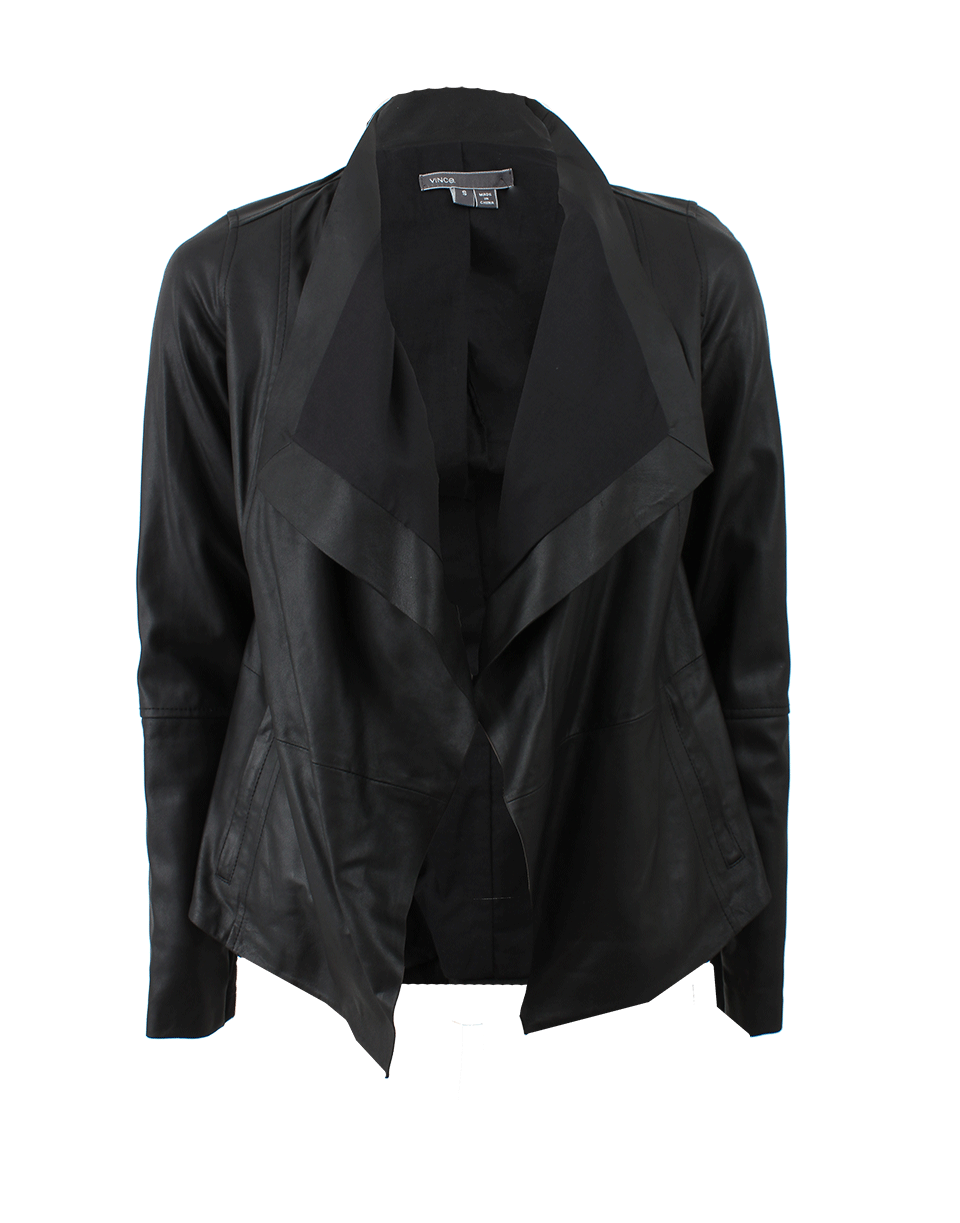 VINCE-Drape Front Cascade Jacket-