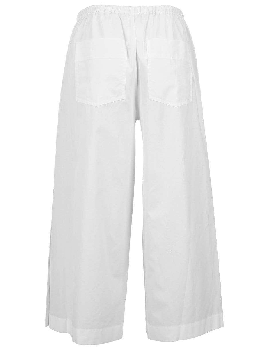 VINCE-Optic White Side Slit Culotte Pant-