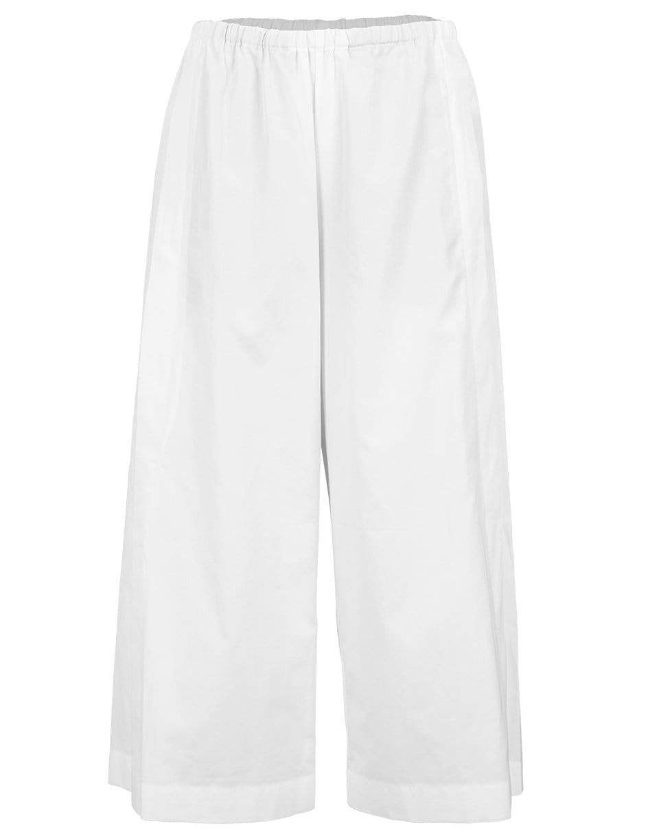 VINCE-Optic White Side Slit Culotte Pant-