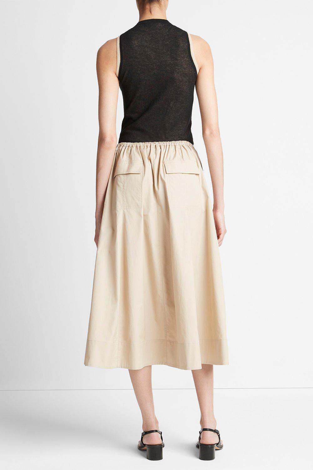 VINCE-Gathered Utility Skirt-