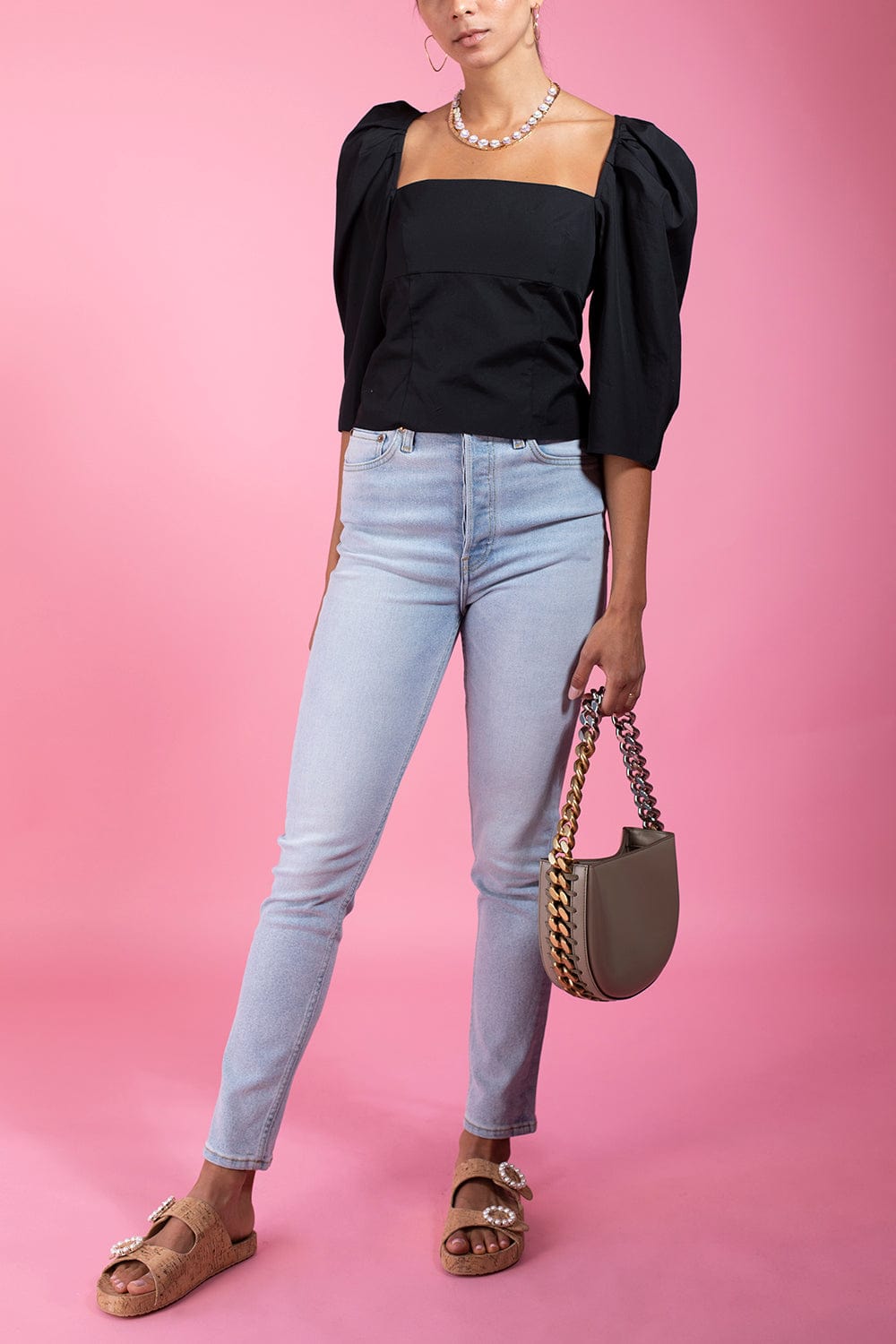 VINCE-Draped Long Sleeve Top-