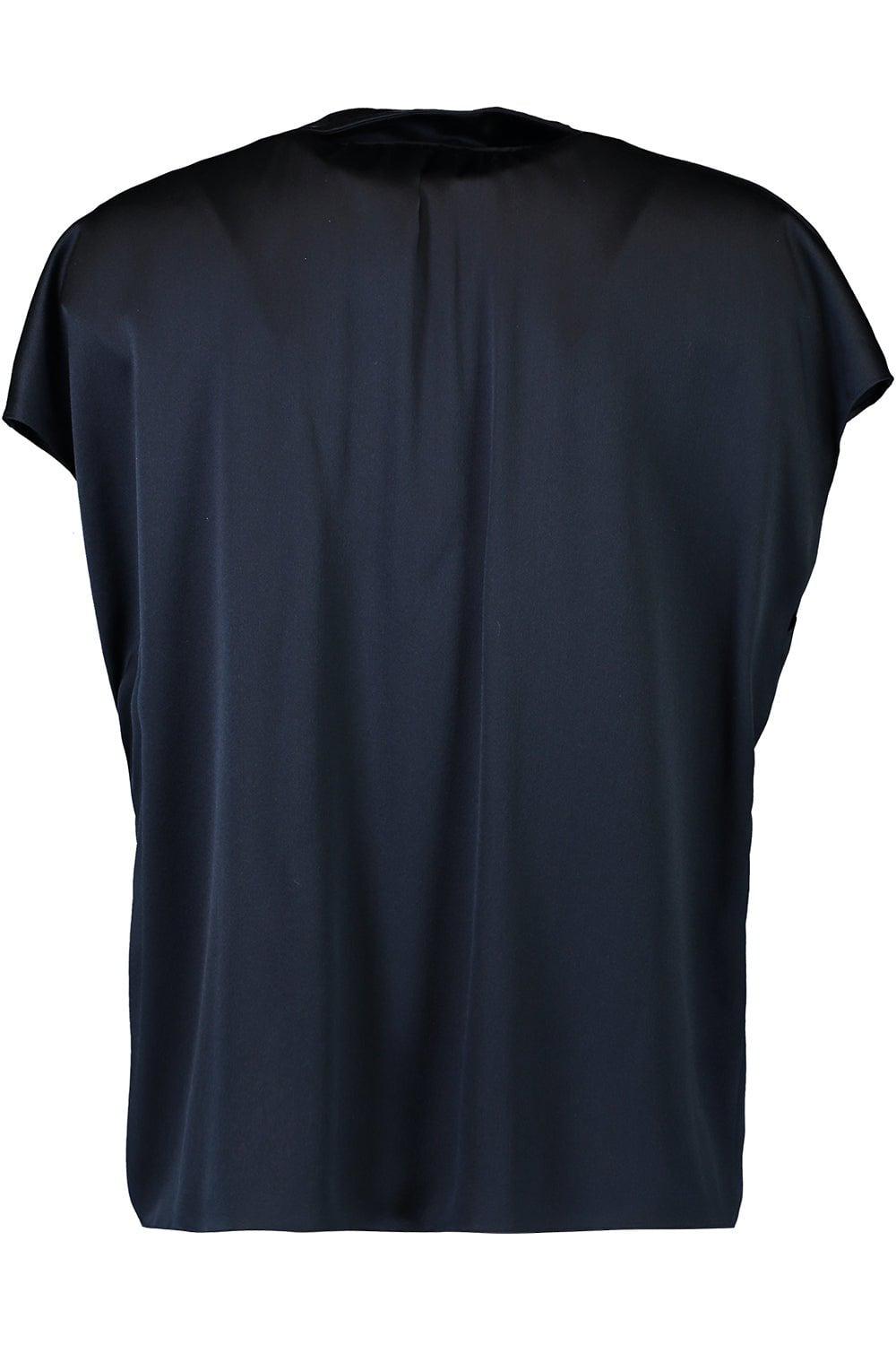 VINCE-Cap Sleeve Ruched Back Blouse - Coastal-