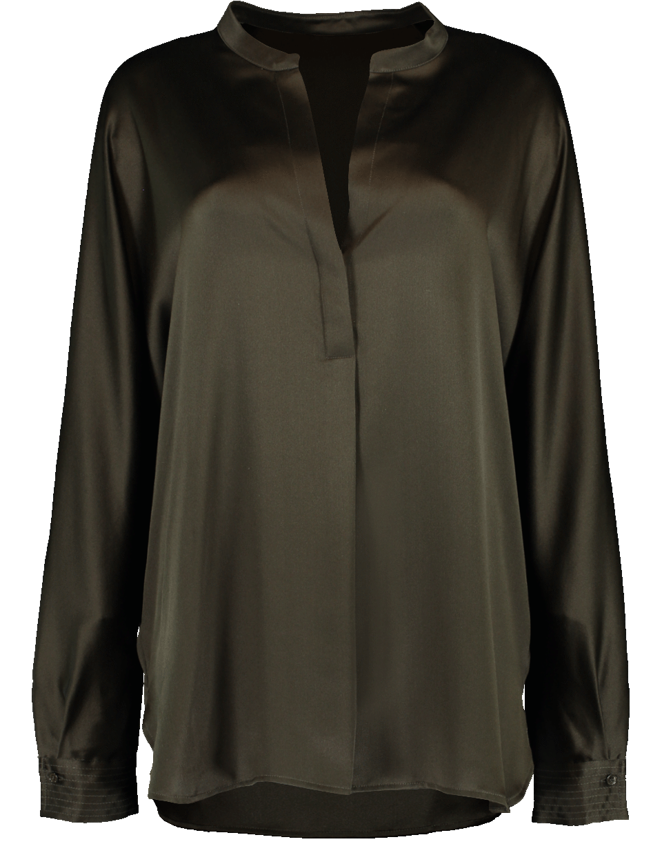 VINCE-Pull On Silk Blouse-LAUREL