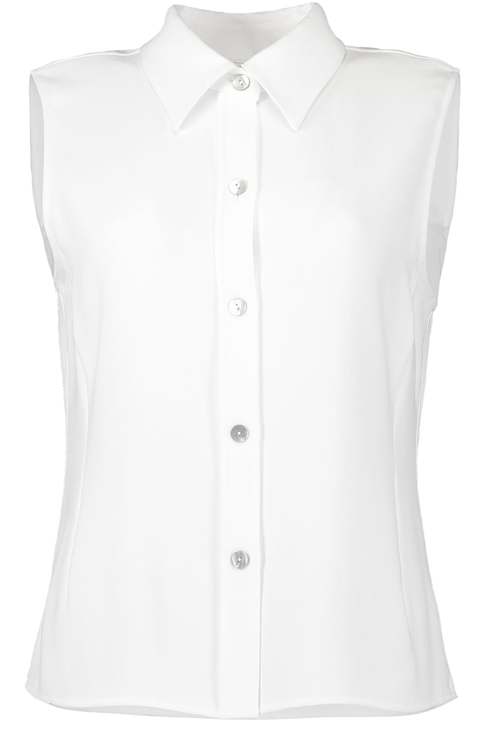 VINCE-Sleeveless Button Front Shirt-