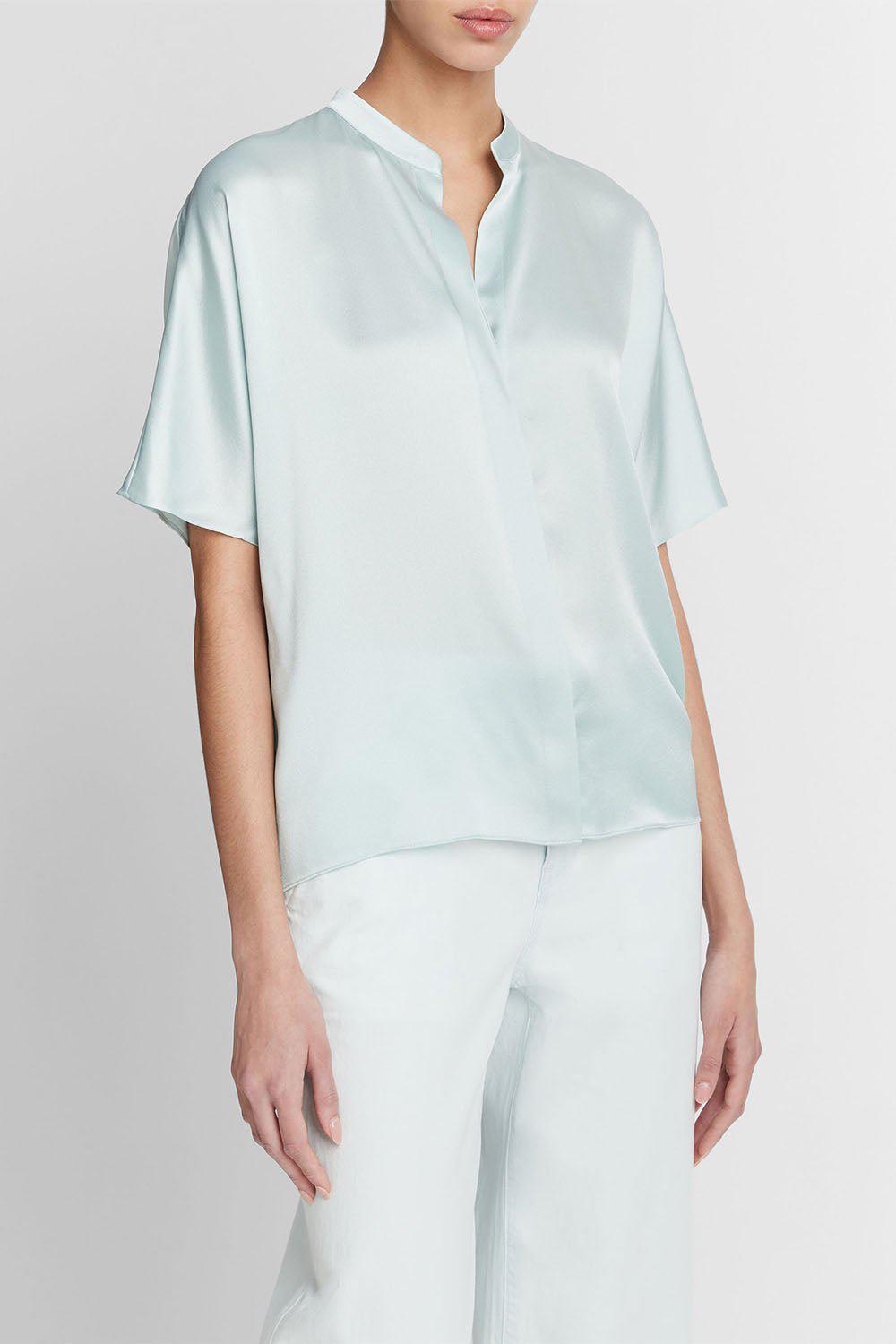  VINCE-Short Sleeve Button Down Shirt- 