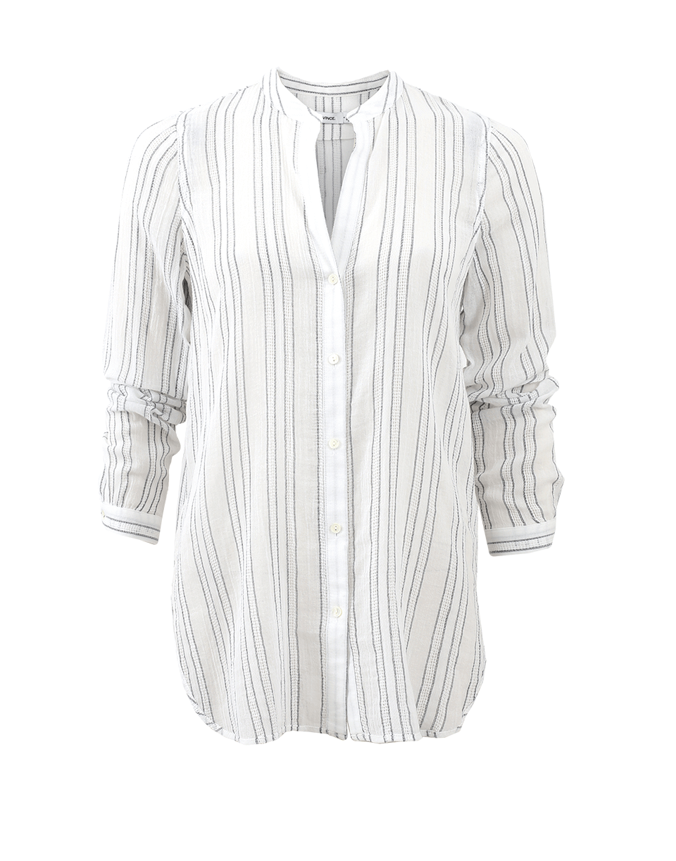 VINCE-Striped Tunic Blouse-