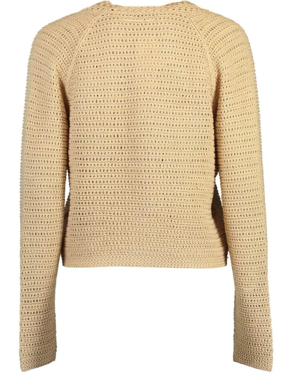 VINCE-Straw Crochet Cardigan-