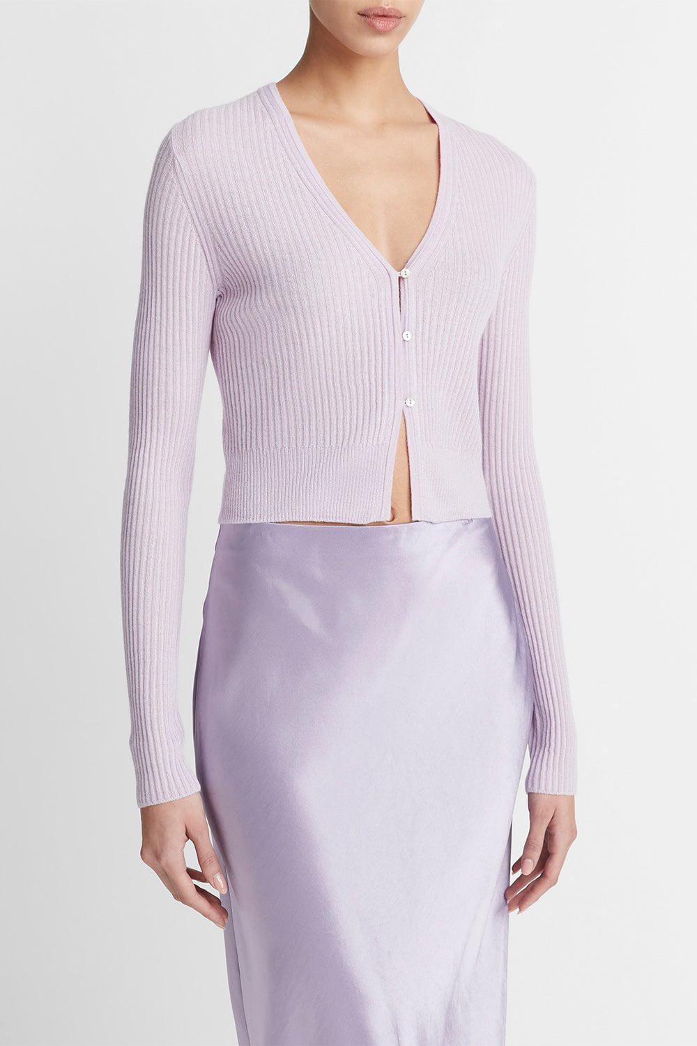 VINCE-Shrunken Button Cardigan-