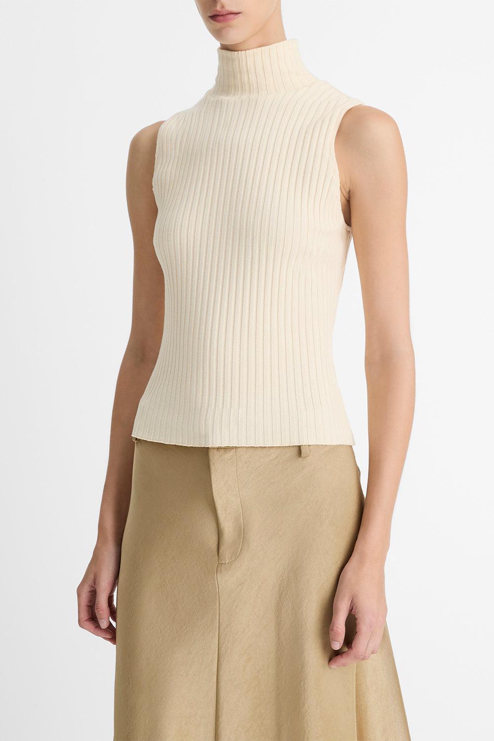 Sleeveless Turtleneck - Chalk-CHALK-XS-CLOTHINGTOPKNITS-VINCE