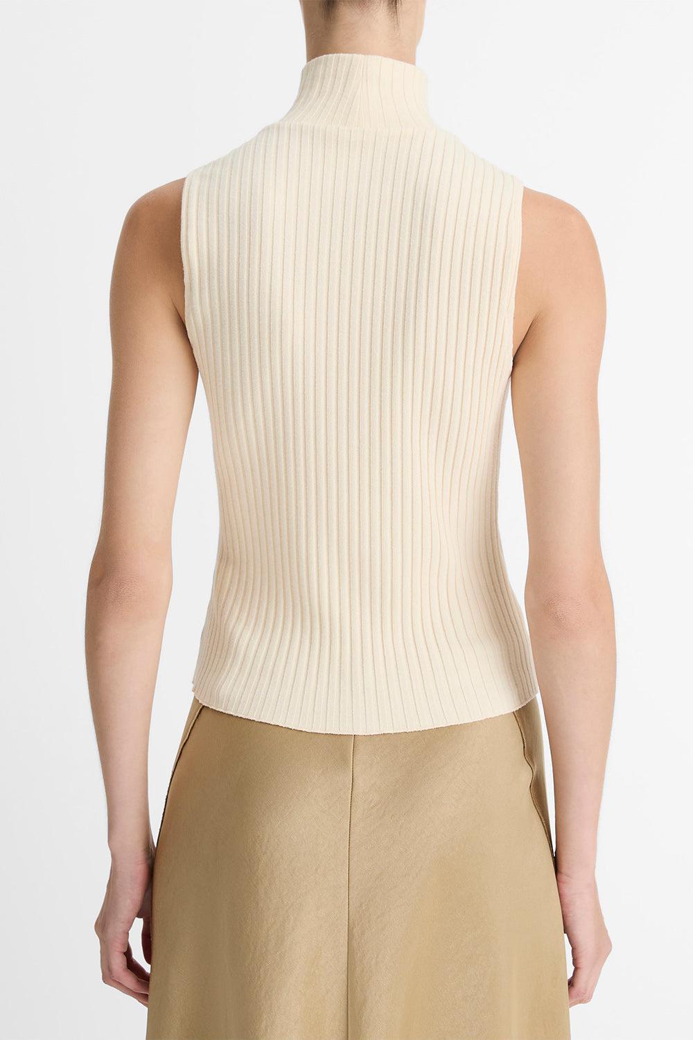 Sleeveless Turtleneck - Chalk-CHALK-XS-CLOTHINGTOPKNITS-VINCE