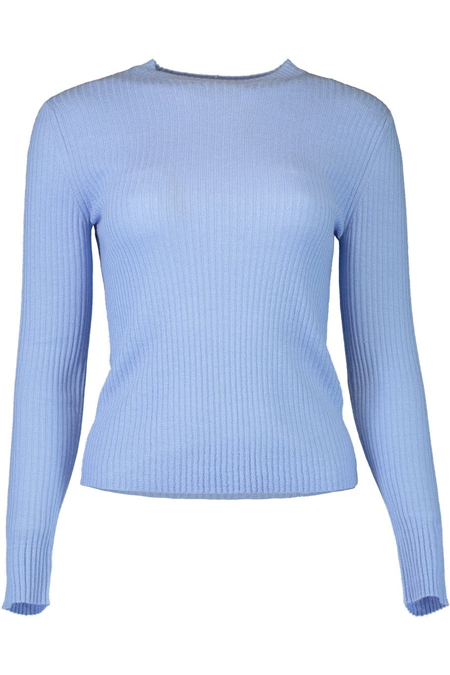 VINCE-Slim Ribbed Crew Sweater - Dark Iris-