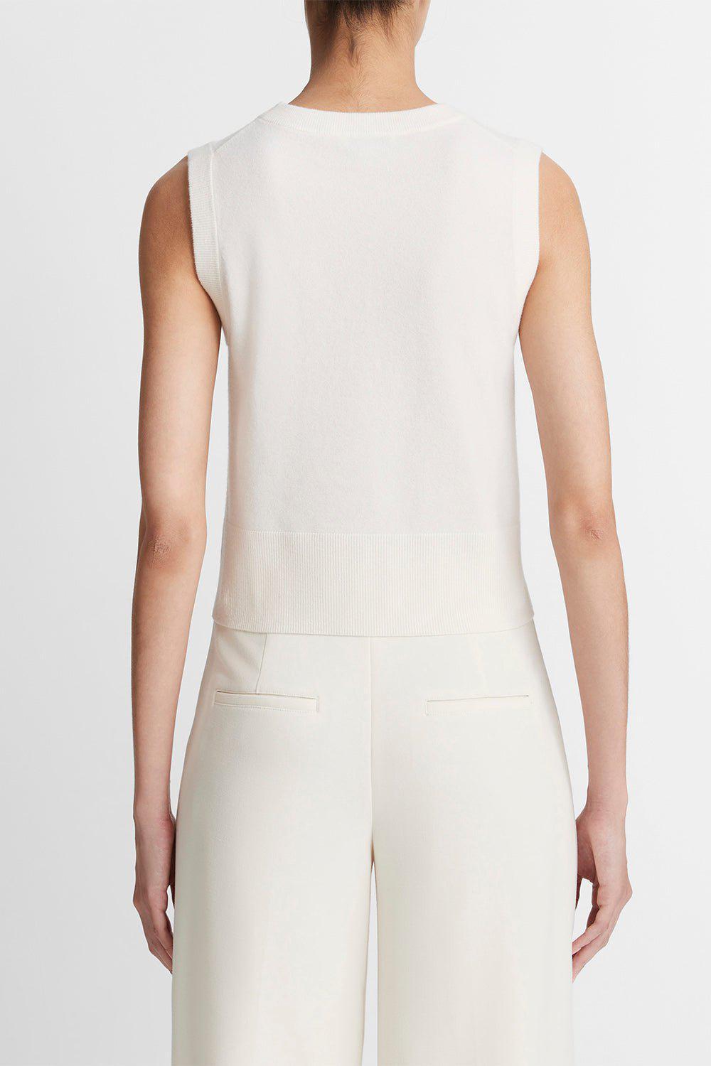 VINCE-Crew Neck Tank Top-