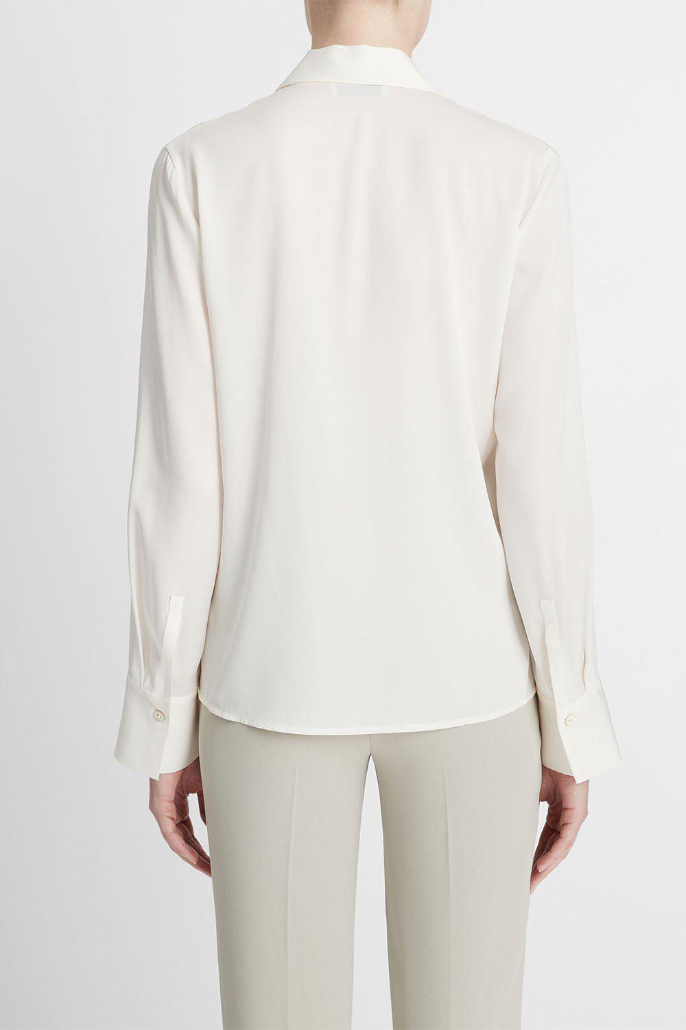 VINCE-Long Sleeve Pullover Polo-