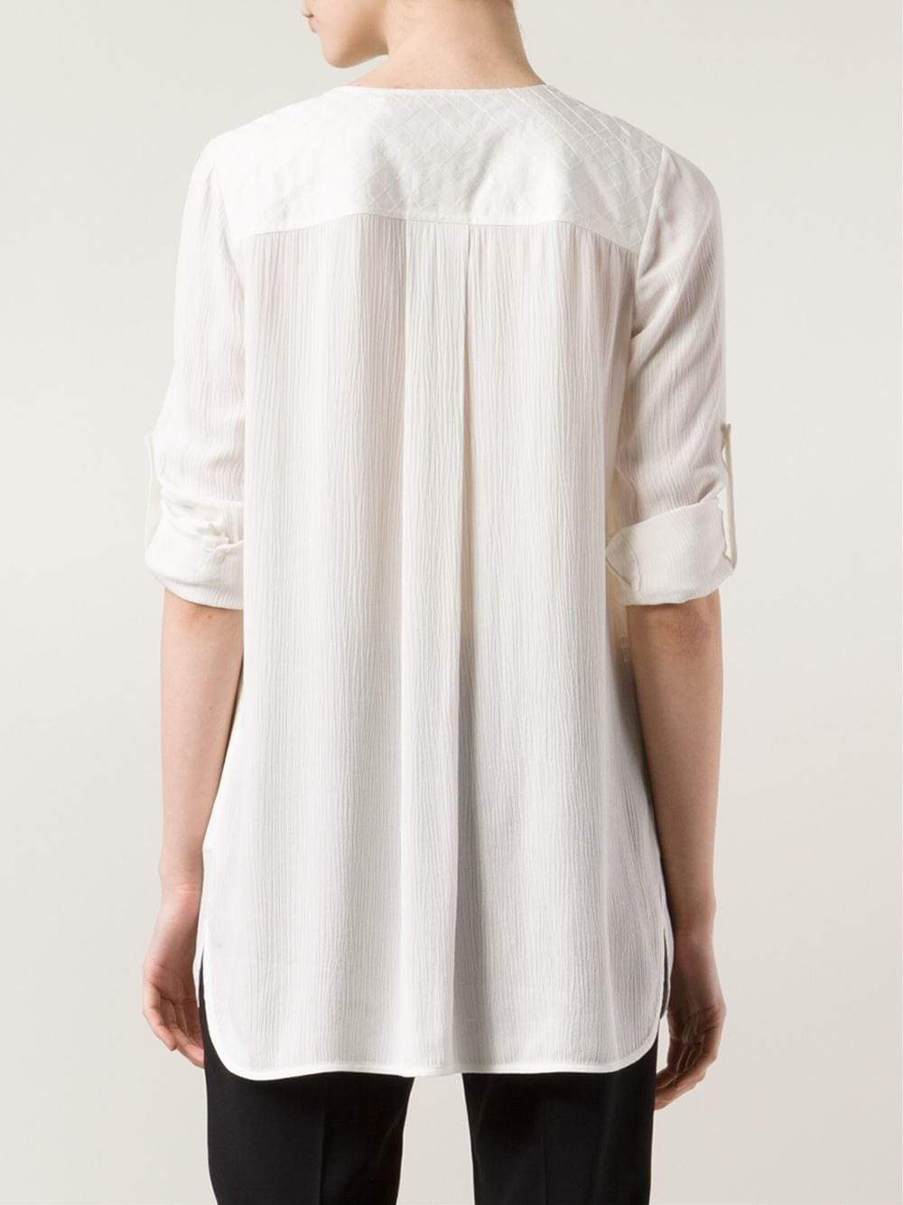 VINCE-Rolled Sleeve Crewneck Tunic-