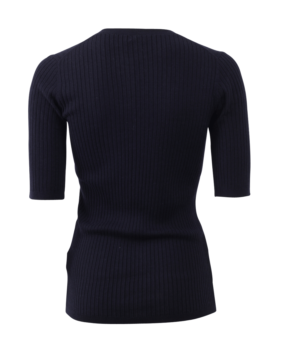 VINCE-Ribbed Henley-