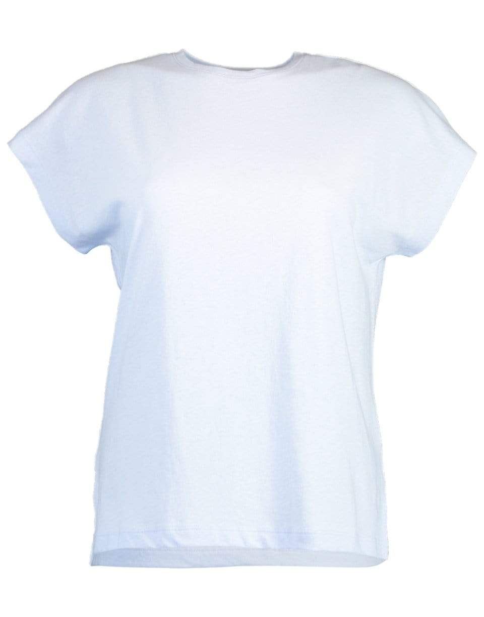 VINCE-Powder Blue Relaxed Short Sleeve Dolman Top-
