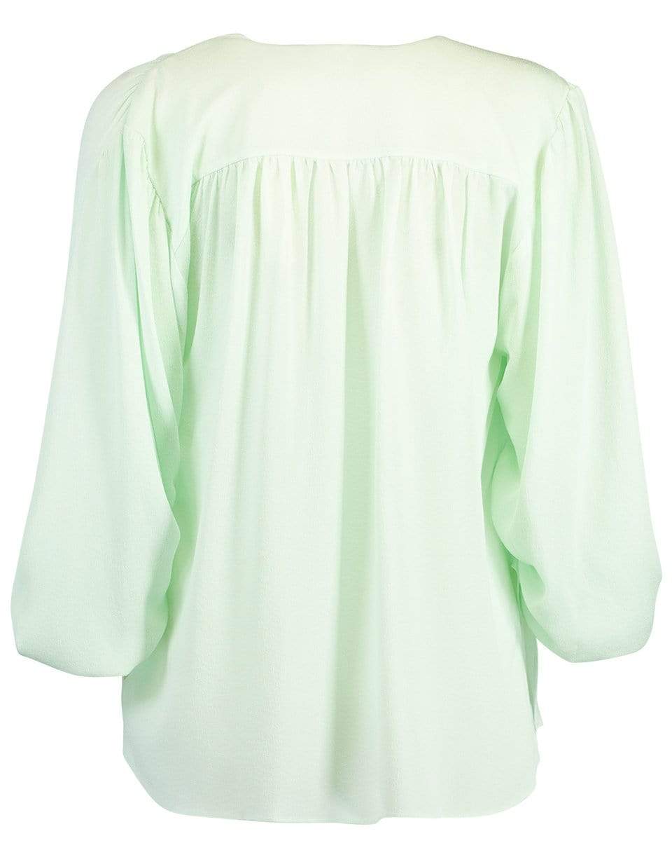 VINCE-Shirred Silk Popover-