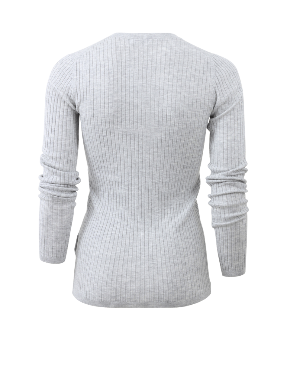VINCE-Skinny Rib V-Neck-