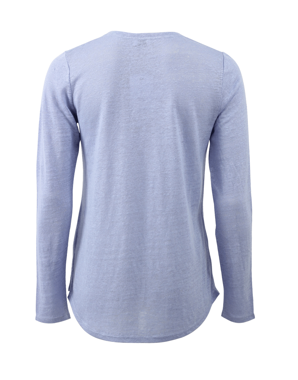 VINCE-Linen Long Sleeve T-Shirt-