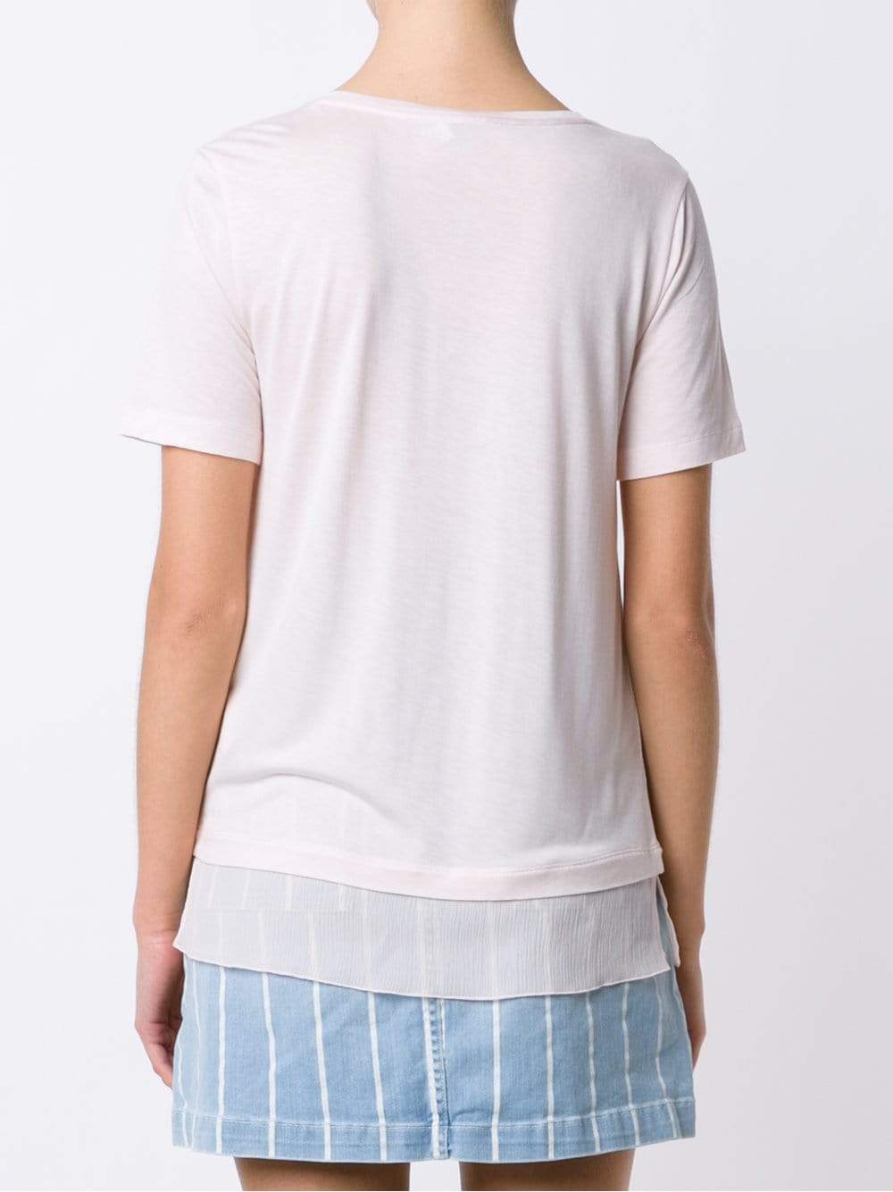 VINCE-Crinkle Hem Tee-
