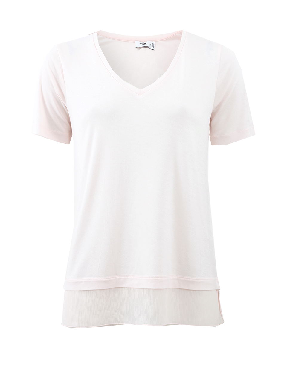 VINCE-Crinkle Hem Tee-