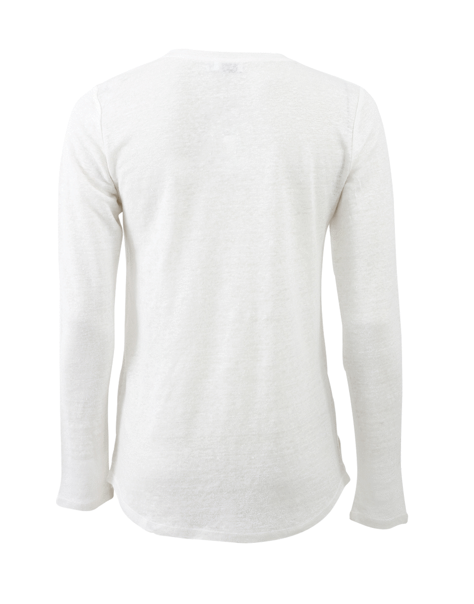 VINCE-Linen Long Sleeve T-Shirt-
