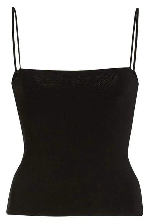 VINCE-Black Pima Cotton Camisole-