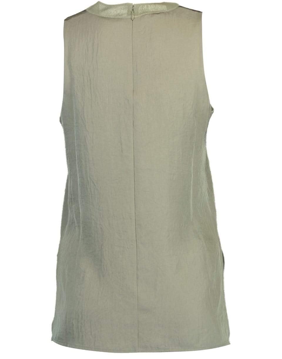 VINCE-Rib Trim Camisole Tank - Pale Jade-