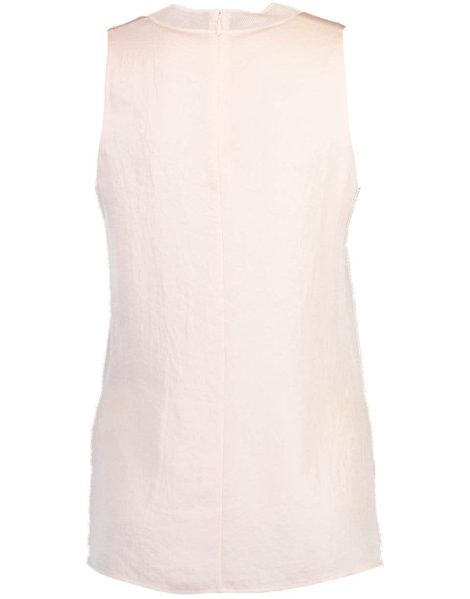 VINCE-Rib Trim Camisole Tank - Pale Rose Water-