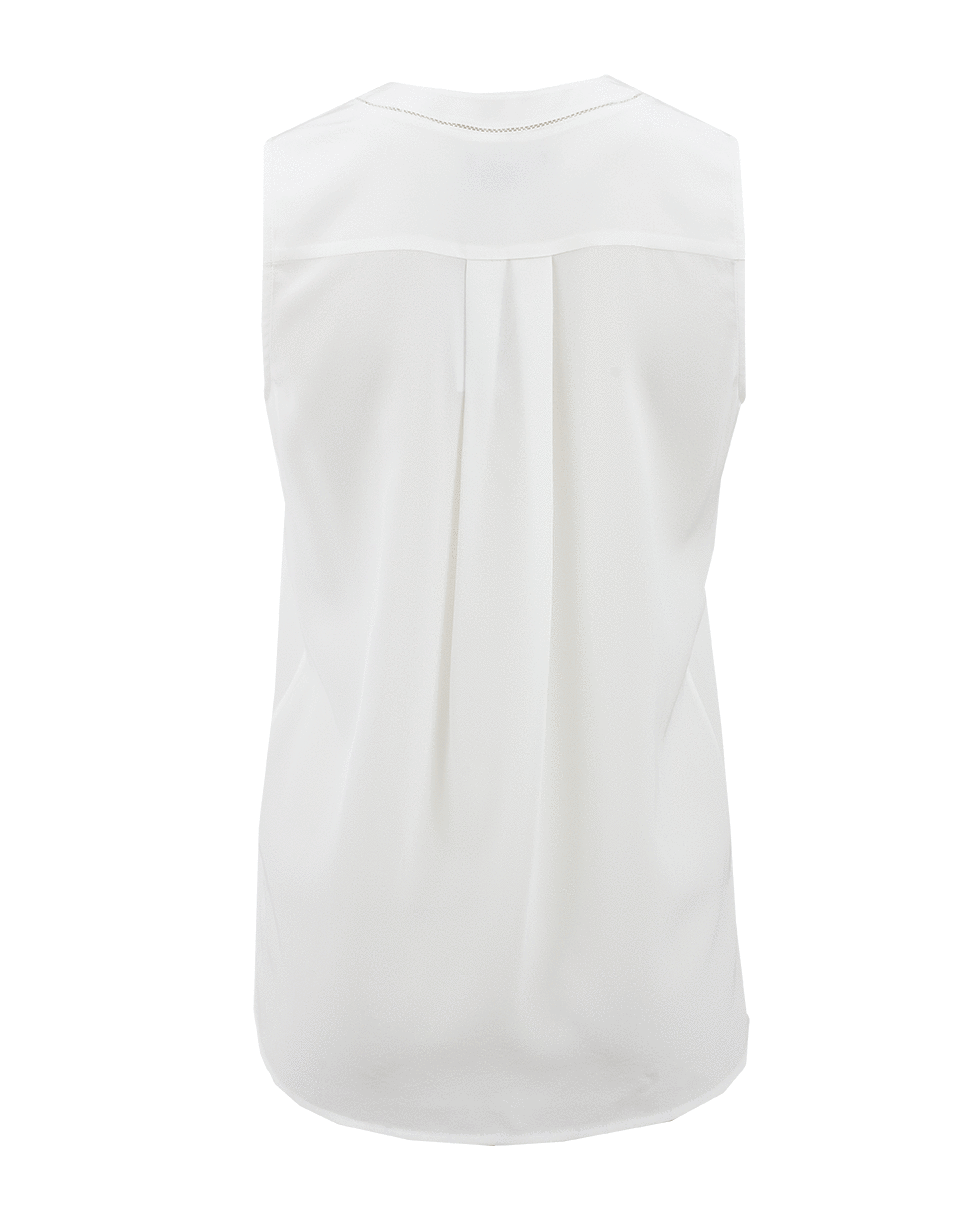 VINCE-V-Neck Silk Tank-
