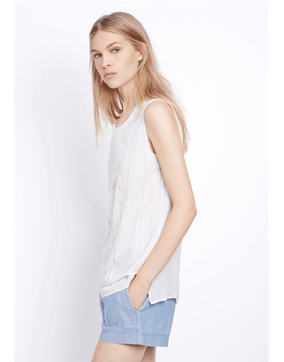 VINCE-Lace Overlay Tank-