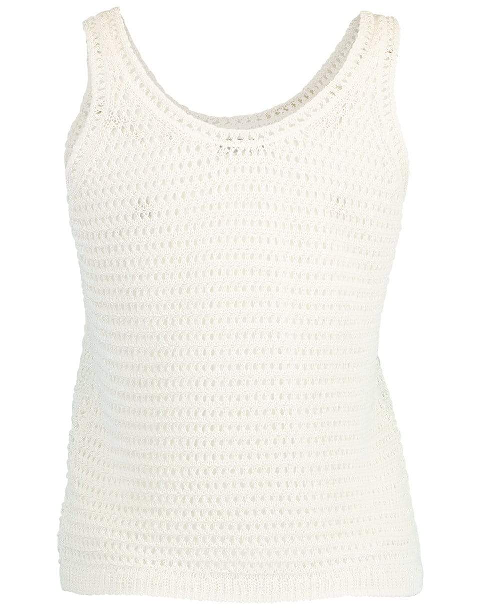 VINCE-White Crochet Tank-