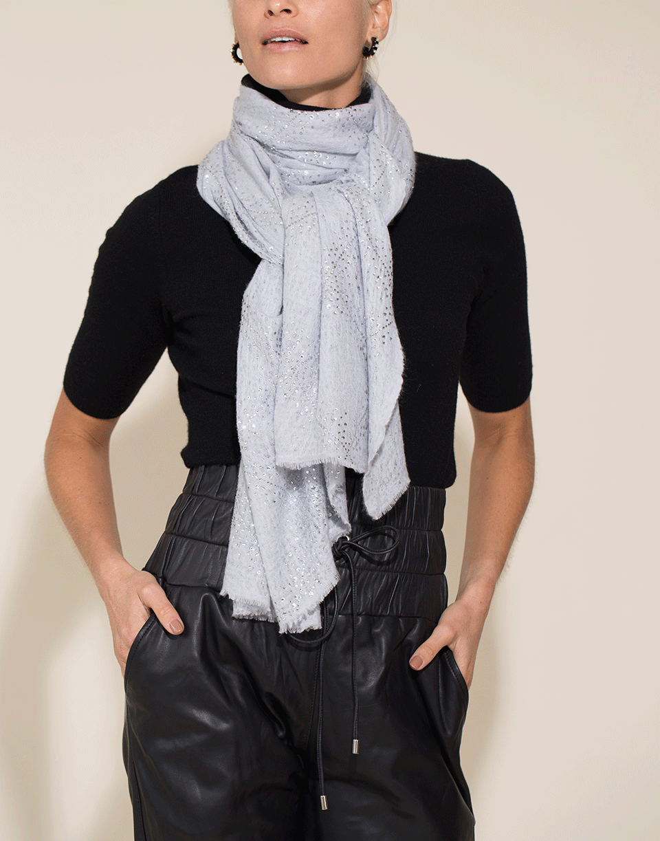 VINTAGE SHADES-Delight Channel Crystal Stole-GREY 20N
