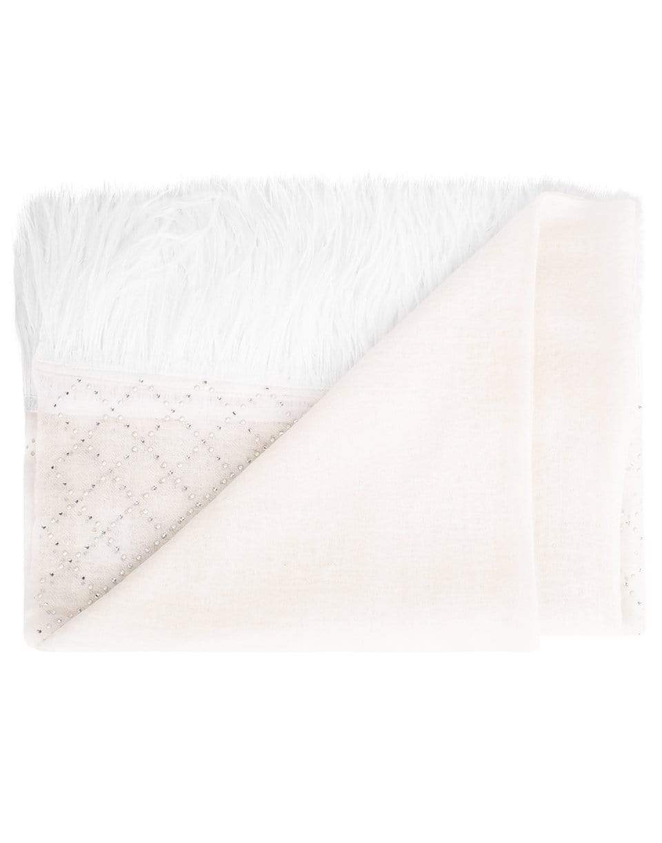 VINTAGE SHADES-Crystal Feather Cashmere Shawl-IVORY