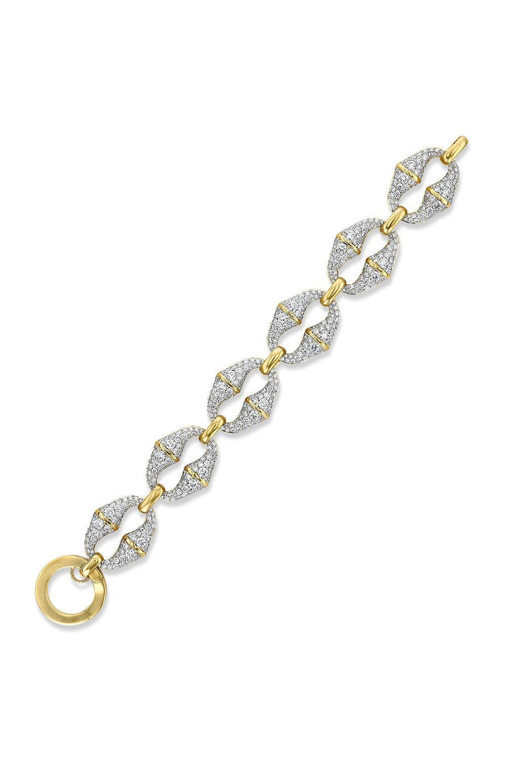 Chrona Link All Diamond Bracelet-YELLOW GOLD-JEWELRYFINE JEWELBRACELET O-VRAM
