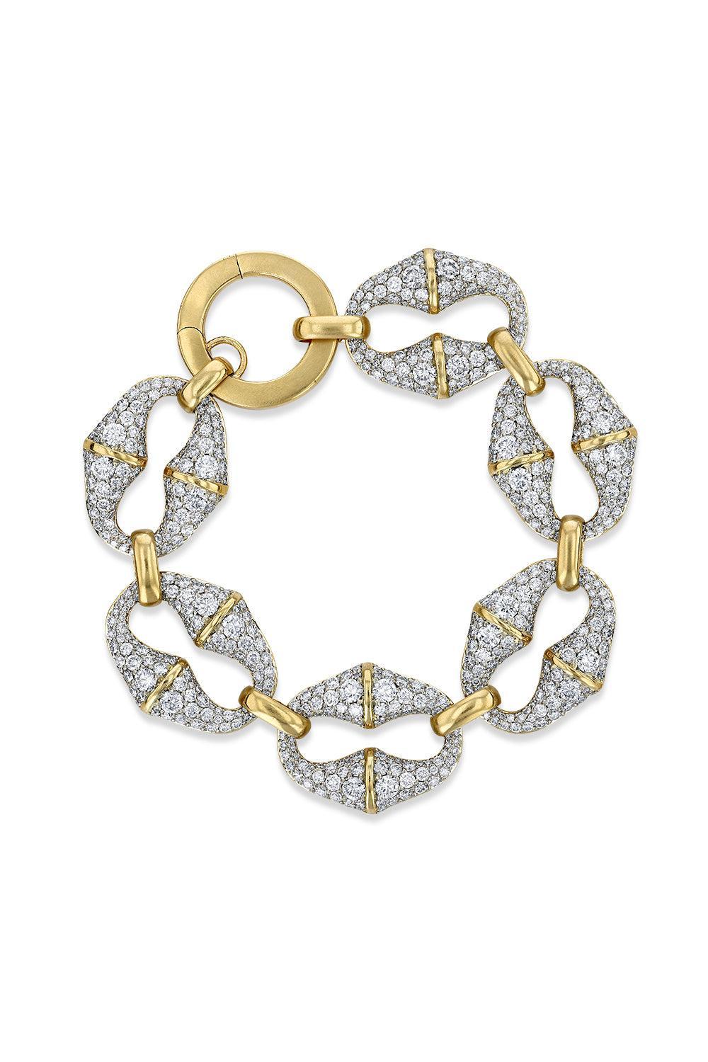 Chrona Link All Diamond Bracelet-YELLOW GOLD-JEWELRYFINE JEWELBRACELET O-VRAM
